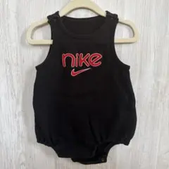 Nike 黒 ロンパース スナップボタン付き 80