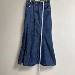 レディース デニム ロングスカート フレア