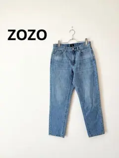 ZOZO テーパードデニムパンツ ライトブルー ハイウエスト 美脚見えのサムネイル