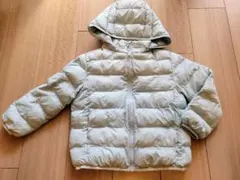 ユニクロ 取り外し可能フード付ダウンジャケット水色 110