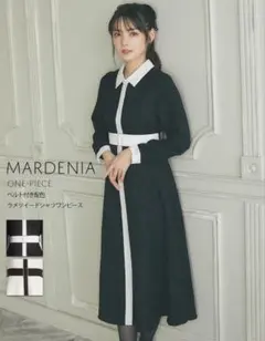 ベルト付き配色ラメツイードシャツワンピースtocco closet トッコ