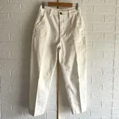 マーベラスバイピエロ【M】ストレッチデニム／テーパード✿コットン✿オフホワイト