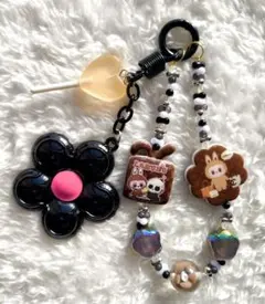 ラブブ☆キーホルダー【黒】