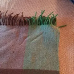 チェック柄マフラー 緑 茶色 グレー