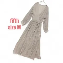 ♡fifth フィフス♡カシュクールガウンワンピース/モカ/フレア/半端袖/羽織