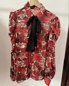 KAREN MILLEN フローラル柄 シフォンワンピース Vネック　UK8 KAREN MILLEN フローラル柄 シフォンワンピース Vネック UK8 - メルカリ
