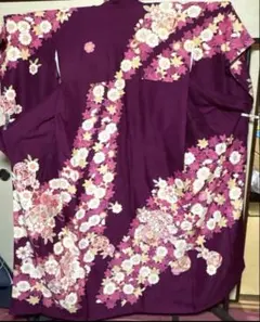 辻が花 日本舞踊 藤 合わせゆったり 作家物 金ラメ 左前裏柄 - メルカリ
