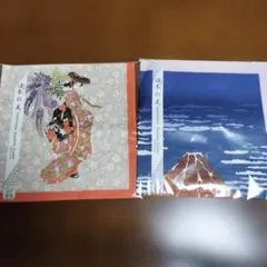 綿100% 和風デザイン ハンカチ 45cm✕45cm 2枚組 日本製