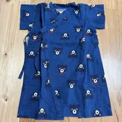 【ダブルビー（DOUBLE_B）】ミキハウス クマ柄コットン甚平 70cm