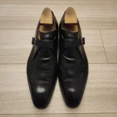 オーべルシー 黒 シングルモンク レザーシューズ 7 | Mercari
