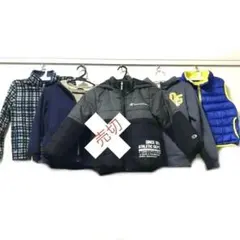 キッズアウター4点セット130㎝フリース.ボア・パーカーダウンベスト(中綿)