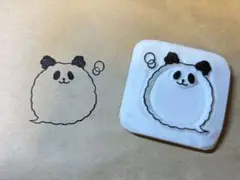 【均一】消しゴムはんこ　パンダのふきだし