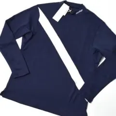 サタデーズ ニューヨークシティ ゴルフ スラッシュモックネックシャツ S 紺