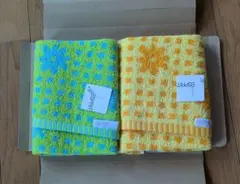 新品未使用 ESPRIT エスプリ フェイスタオル 2枚セット 花柄 チェック