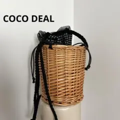 【美品】COCO DEAL かごバッグ バスケット ギンガムチェック