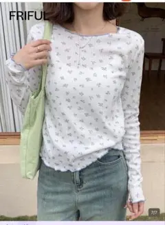 花柄 長袖シャツ