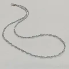 新品　淡水パール　バロック芥子風　ブルーグレー　セミロングネックレス60.5cm