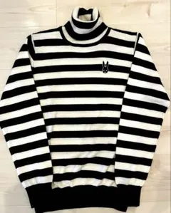JACK BUNNY ストライプタートルネックセーター