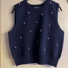 最終お値下げ　GREEN LABEL RELAXING ネイビー ニットベスト