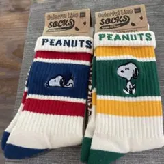 2柄セットPEANUTS スヌーピー ソックス 23-25cm新品未使用