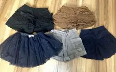 全5点　人気ブランドを含む秋冬女の子110サイズ スカート、パンツまとめ売り