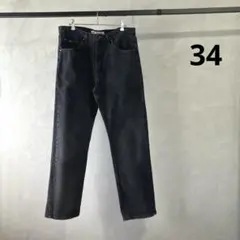 Lee REGULAR FIT ブラックデニム ジーンズ 墨黒 メキシコ製
