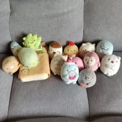 すみっコぐらし ぬいぐるみ 12体+2個セット ねこベッド付き
