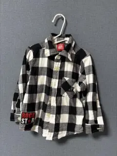 BABY DOLL チェック柄長袖シャツ 90