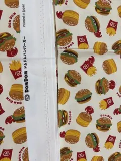 ハンバーガー柄綿生地 日本製　100cm