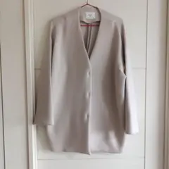 ノーカラーコート チェスターコート