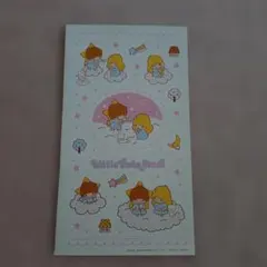 미사용 품목 레트로 산리오 リトルツインスターズ キキ＆ララ ジャンボシール