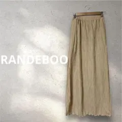 【RANDEBOO】大人の抜け感♡クリンクルプリーツスカート(ベージュ/F)