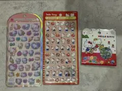 サンリオ ボンボンドロップシール ミニ キティ 赤　コットンパフィ　おはじき