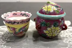 プラナカン カムチェンポット 花柄陶器 蓋付き 小物入れ - メルカリ