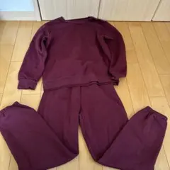 バーガンディ スウェットセットアップ