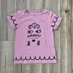 【美品】バーバリーチルドレン/Tシャツ/ガールズ/女の子/3歳/100/ピンク①のサムネイル