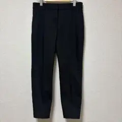 H&M ブラック テーパードパンツ ストレッチ コットン混 EUR40L相当