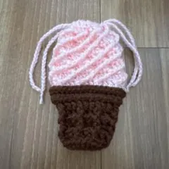 アイスクリーム型　巾着袋