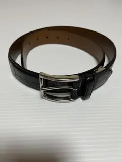 balteus 黒 牛革 ダブルバックルベルト