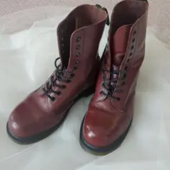 菊*様 glamb ワークブーツ 赤 レザーブーツ 美品 - メルカリ
