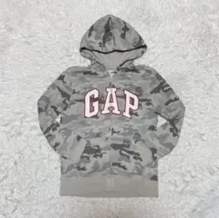 GAP OLD フーディ　ジップ　パーカーグレー　迷彩　平成　y2k