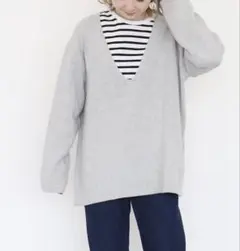 AMERICAN HOLIC 深Vネック ニット プルオーバー