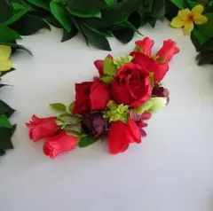 フラダンス髪飾り　ナニロケラニブーケ　ヘアクリップ