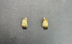 ゴールド ストライプ クリップイヤリング