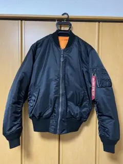 ALPHA ブラック/オレンジ MA-1 フライトジャケット