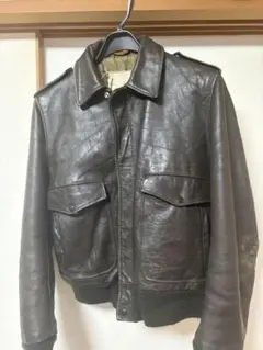 ショット A-2 レザーフライトジャケット L デカTALON 70s 80s
