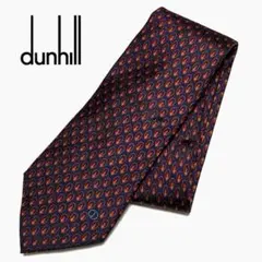 dunhill/ダンヒル イタリア製 総柄シルクネクタイ