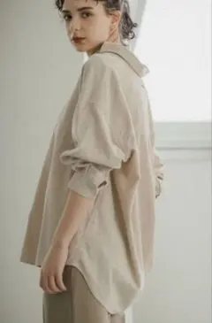 ウォッシュド細コールシャツ