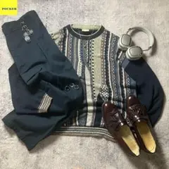 c-boy style (vol.1325)シティーボーイ 総柄ニット