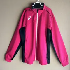 美品 アシックス asicsピンク ジャケット フルジッパー ジャージ 体育着